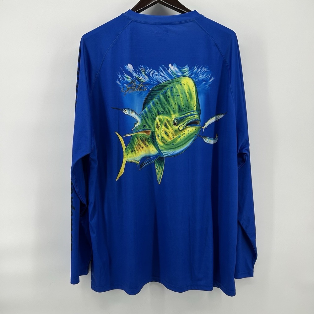 Worldwide Sportsman Mahi Mahi Shirt Mens 2XL Fishing Performance Tee Coastal NWT